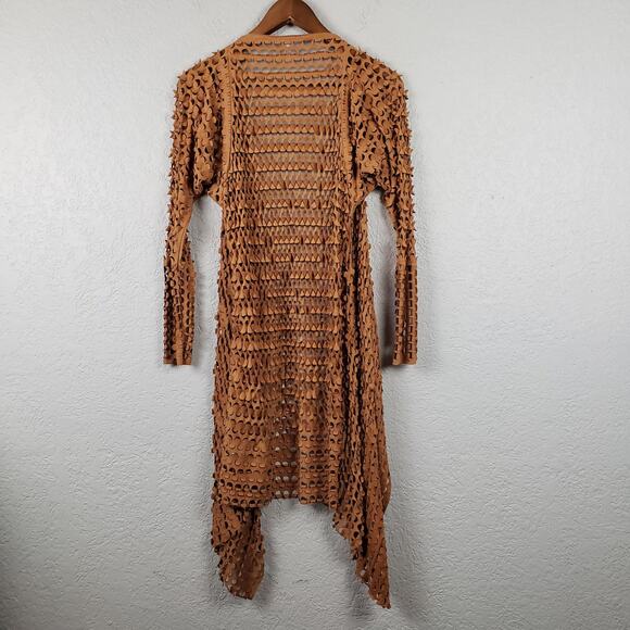 Linea Domani Perforated Duster Jacket Cutout Detail  - M - Picture 5 of 6